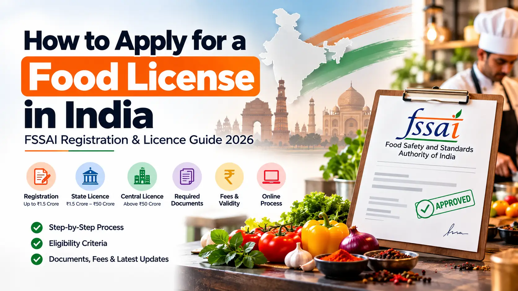 How to Apply for a Food License in India: FSSAI Registration & Licence Guide 2026